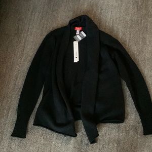 Girls cashmere drape front cardigan